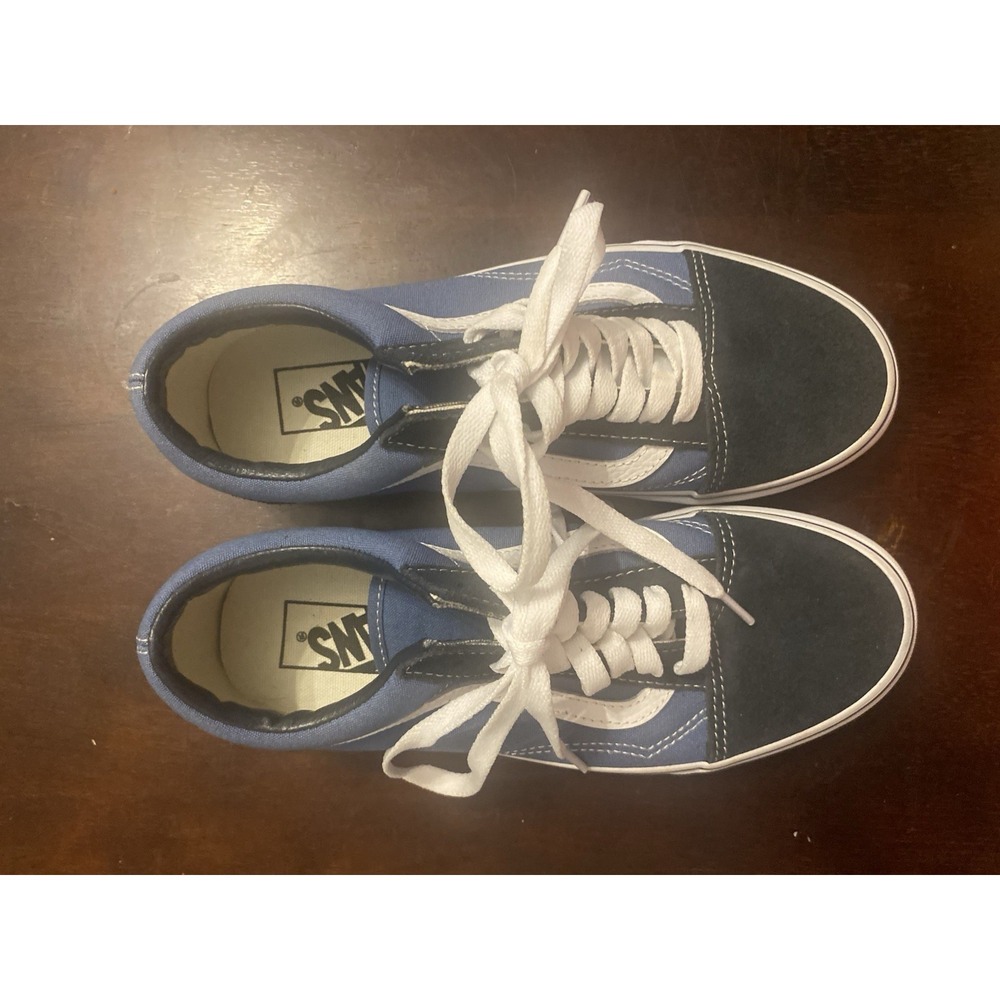 Vans Old Skool navy blue/white canvas‎ size 6.5 women NWT